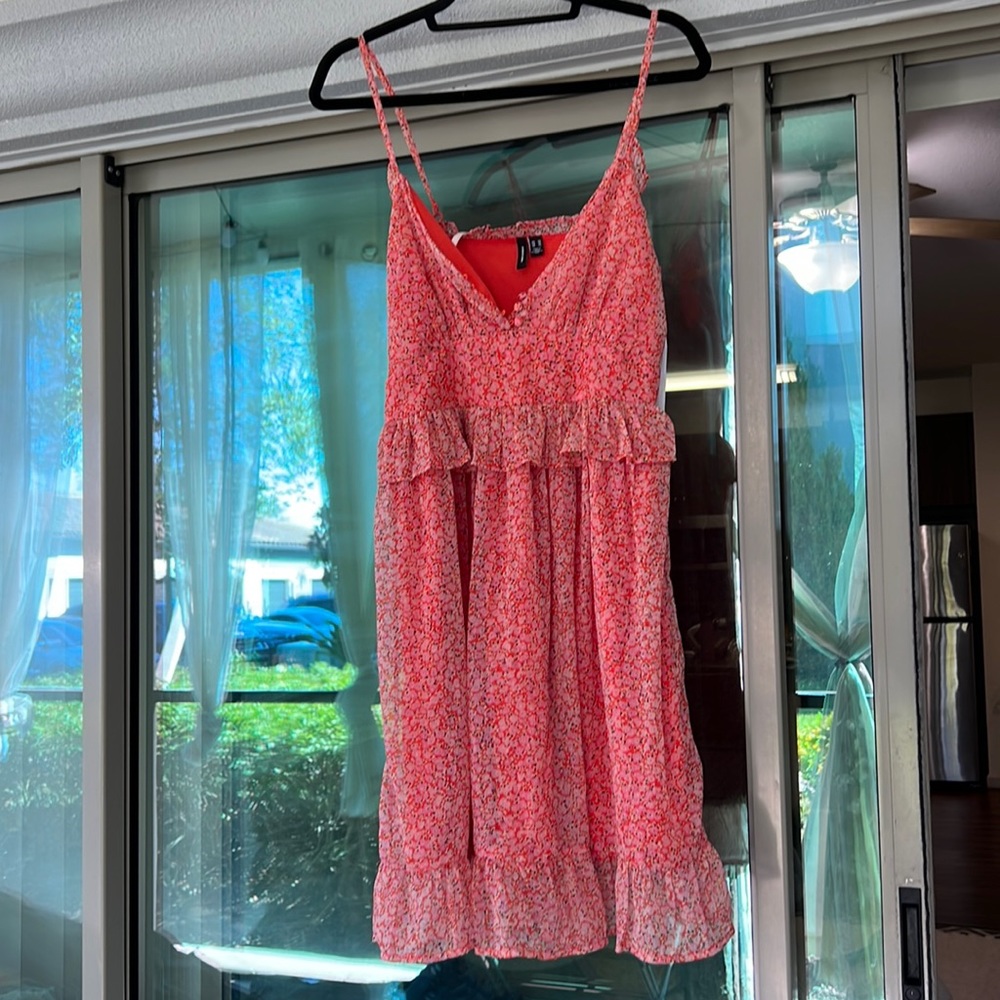 Spaghetti Strap Dress - Floral Pattern